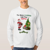 サンおもしろいタ小妖精や小人メンズクリスマス Tシャツ (正面)