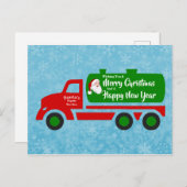 サンおもしろいタ汚染のクリスマストラック ポストカード (正面/裏面)