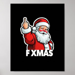 サンおもしろいタFクリスマスアンチホリデーバーハンバグクリスチム ポスター