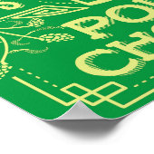 サンおもしろいパトリックの日アイリッシュビールの注ぎ口 ポスター (角)