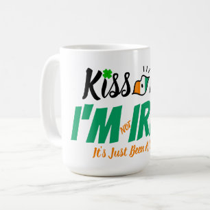 サンおもしろいパトリックの日キス私はアイルランド人 コーヒーマグカップ