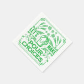 サンおもしろいパトリックの日ビール注ぎアイリッシュ スタンダードカクテルナプキン (角)