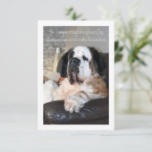 サンおもしろいベルナルドッグポートレート サンキューカード (スタンド正面)