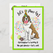 サンおもしろいベルナルドナスバースデーパーティー 招待状 (正面/裏面)