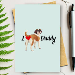 サンおもしろいベルナードドッグバムハート父の日 カード