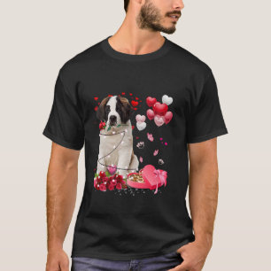 サンおもしろいベルナールバラハートハッピーバレンタインデー Tシャツ