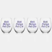 サンおもしろいマリガンゴルフクラブライフタイムメンバー ステムなしワイングラス (正面)