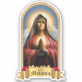 サンおもしろいメラニア祈りの言葉キャンドル シール (正面)