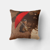 サンおもしろいメ頭が切れるルカートは傘の下に クッション (裏面)