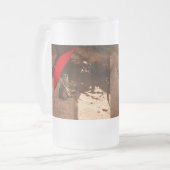 サンおもしろいメ頭が切れるルカートは傘の下に フロストグラスビールジョッキ (正面左)