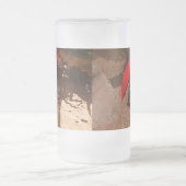 サンおもしろいメ頭が切れるルカートは傘の下に フロストグラスビールジョッキ (中央)