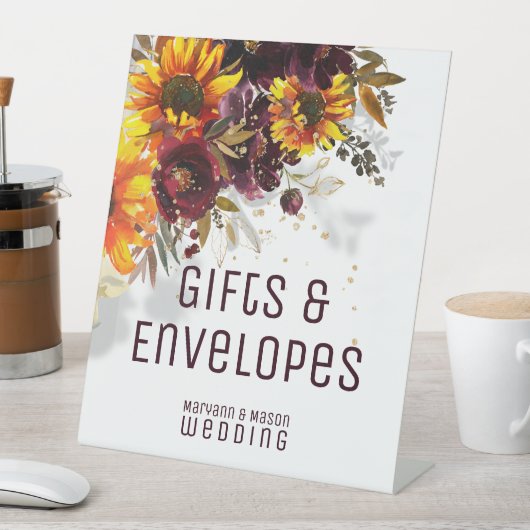 サンきらめくとワインのギフトと封筒 台座サイン (インサイチュ)