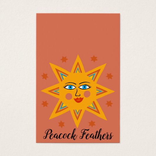 サンきらめくイヤリングネックレスジュエリーディスプレイカード (正面)