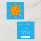 サンきらめく魅力的カラフルカスタムつるラベル スクエア名刺 (正面/裏面)