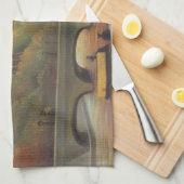 サンとエッフェル塔の夕日 by アンリ・ルソー キッチンタオル (四つ折り)