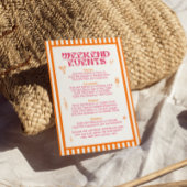 サンとスプリッツの花嫁お別れ週末の予定 招待状