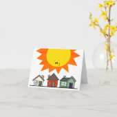 サンとハウス カード (黄色い花)