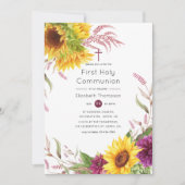 サンとブルゴーニュのプラムフローラ聖餐会 招待状 (正面)