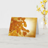 サンと紅葉の共感表 カード (黄色い花)