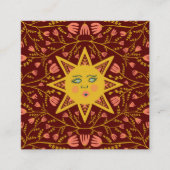 サンと開花つる植物エレガントボホブルゴーニュ スクエア名刺 (正面)