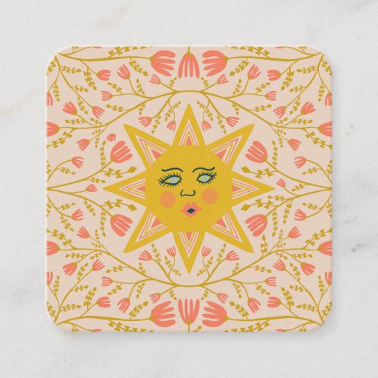 サンと開花つる植物ボホエレガントサンディ スクエア名刺 (正面)