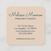 サンと開花つる植物ボホエレガントサンディ スクエア名刺 (裏面)