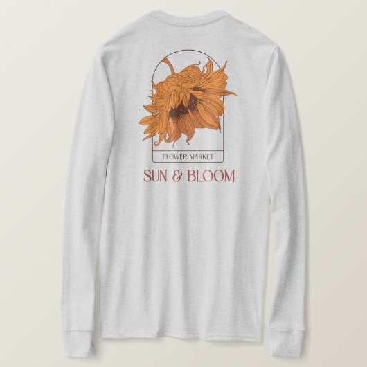 サンと開花 Tシャツ (デザイン裏面)