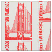 サンのフランシスコ金ゲート橋 ファブリック (クローズアップ)