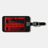 サンのフランシスコ金ゲート橋 ラゲッジタグ (正面横)