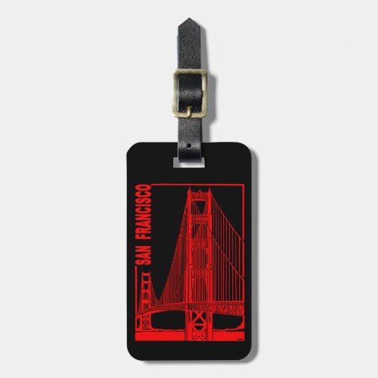 サンのフランシスコ金ゲート橋 ラゲッジタグ (正面縦)