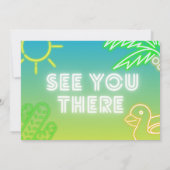 サンの中で - プールパーティ 招待状 (裏面)