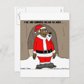 サンもしタクロースザベアおもしろいクリスマスプレゼントティーズ シーズンポストカード (正面/裏面)