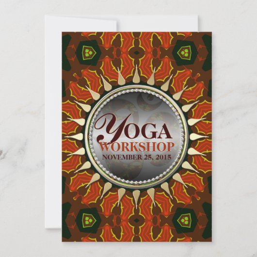サンろうけつ染めアースヨガワークショップ招待状 招待状 (正面)