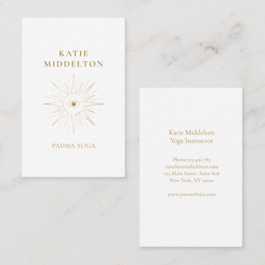 サンアイヨガ霊気ウェルネスビジネスカード 名刺 (正面/裏面)