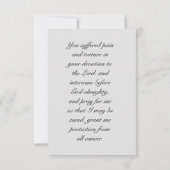 サンアガタウィズ祈りの言葉 カード (裏面)