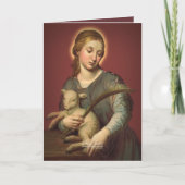 サンアグネスオブローマウィズ祈りの言葉 カード (正面)