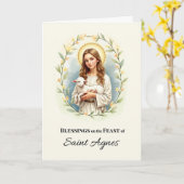 サンアグネズフィースト日恵み水彩リース カード (黄色い花)