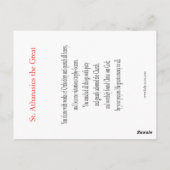 サンアタナシウス祈りの言葉カード ポストカード (裏面)