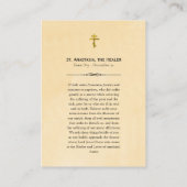 サンアナスタシア、ヒーラー祈りの言葉カード プレイスカード (裏面)