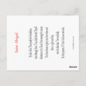 サンアビゲイル祈りの言葉カード ポストカード (裏面)