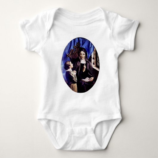 サンアンジェラメリチヴァージンとファンドレス ベビーボディスーツ (正面)