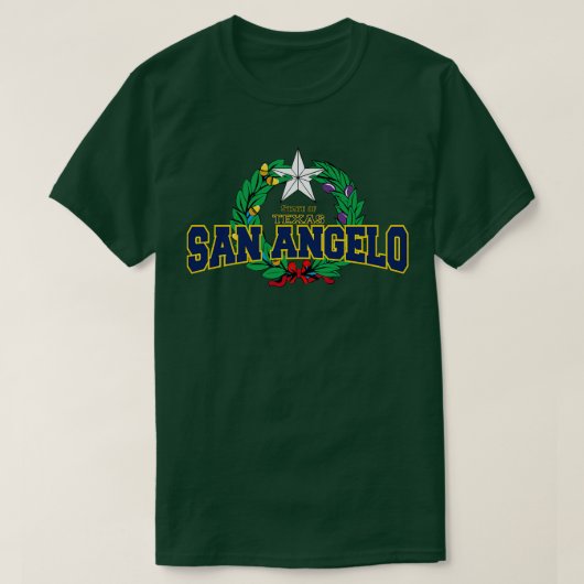 サンアンジェロテキサス州州USA Tシャツ (デザイン正面)
