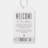 サンアントニオのスカイライン | ウェルカムメッセージ ギフトタグ (正面)