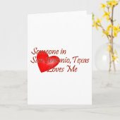 サンアントニオのテキサス州の誰かが私を愛している カード (黄色い花)