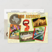 サンアントニオのテキサス州 ポストカード (正面/裏面)