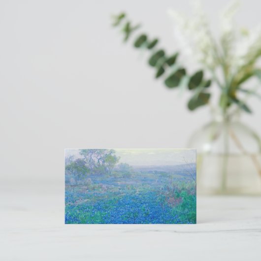 サンアントニオの近くのブルーボンネット，テキサス州by Onderdonk 名刺 (スタンド正面)