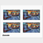 サンアントニオカフェ 長方形シール (シート)