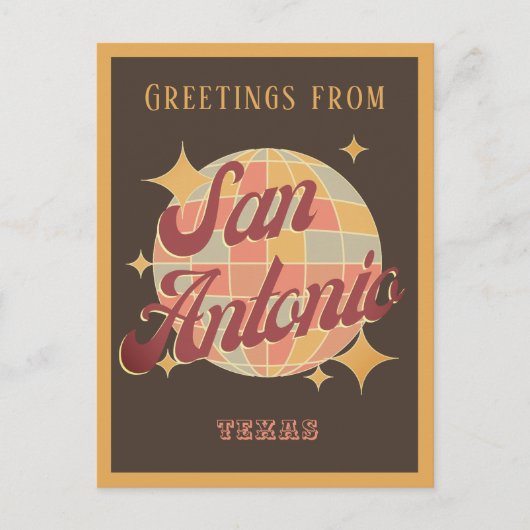 サンアントニオシティテキサス州レトロヴィンテージはがき ポストカード (正面)