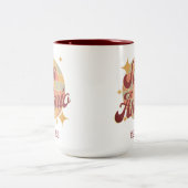 サンアントニオシティテキサス州レトロヴィンテージ ツートーンマグカップ (中央)