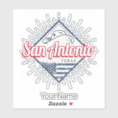 サンアントニオシティテキサス州統一された州ヴィンテージUSA シール (シート)